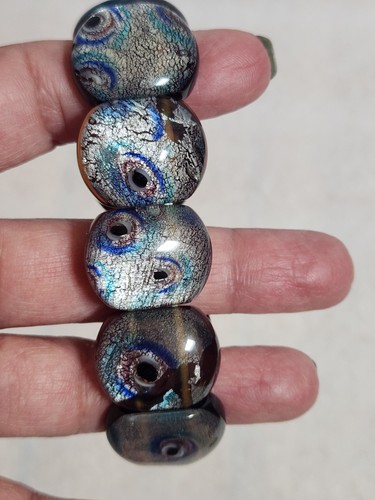 Murano glass blue - glass, brown