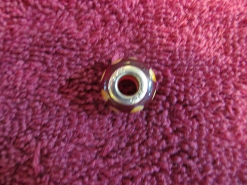 Murano round glass bead charm - murano,