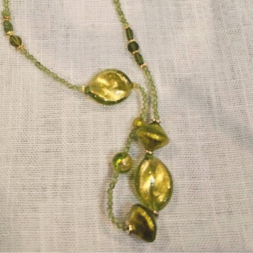 Murano glass lime green - glass,